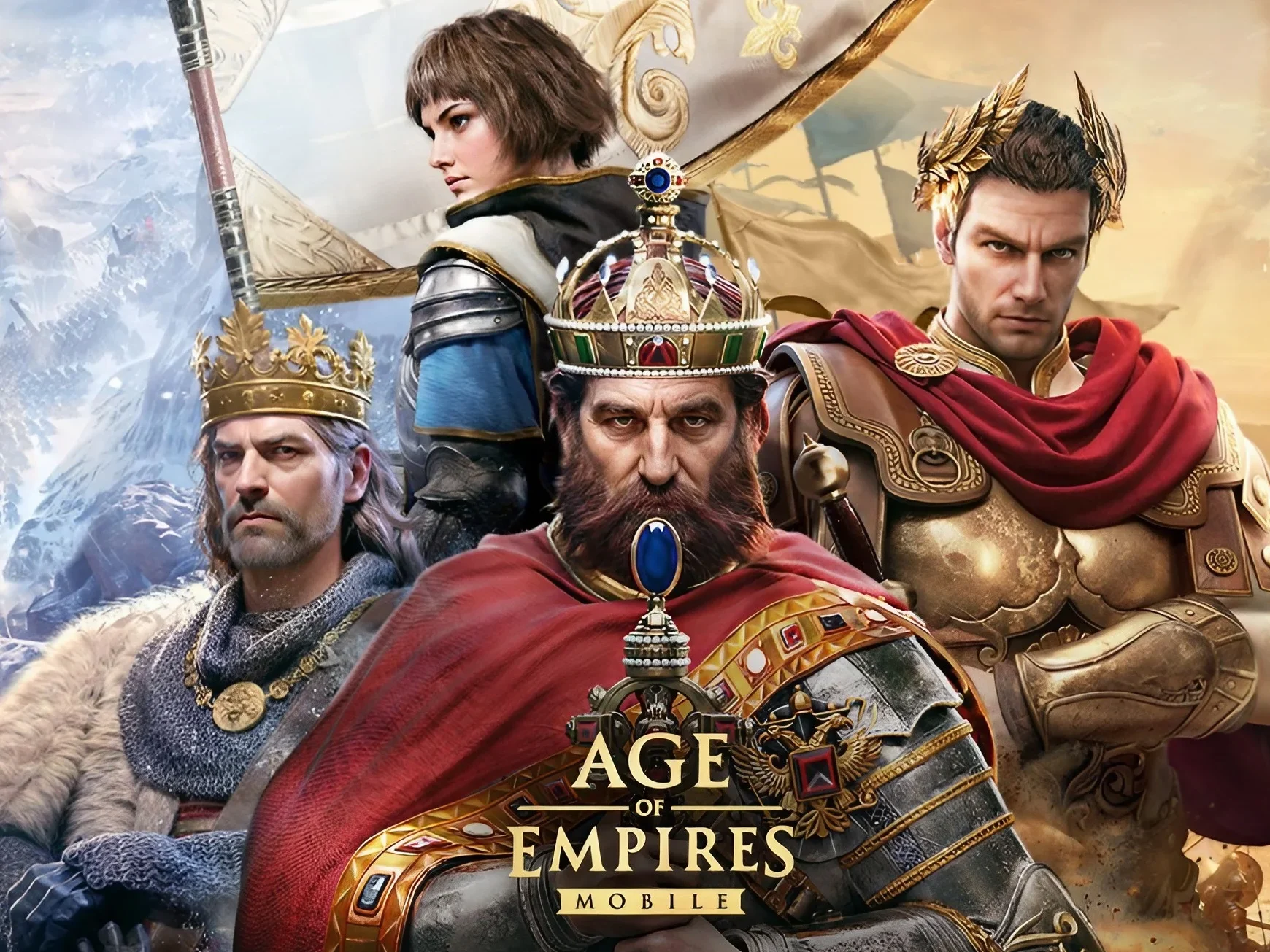 Image officielle du lancement du jeu Age Of Empires Mobile.