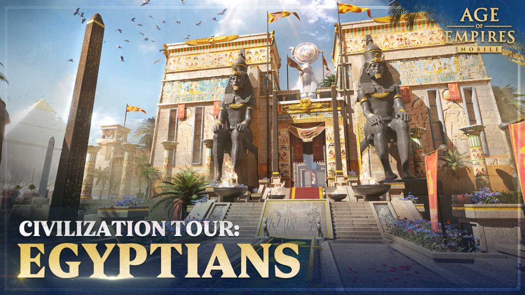 Age Of Empires Mobile : Image de présentation de la civilisation égyptienne.