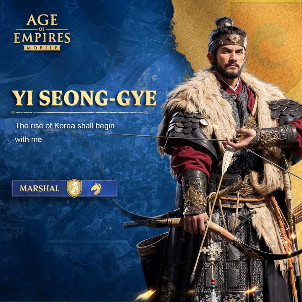 Le héros Yi Seong-gye dans Age Of Empires Mobile.