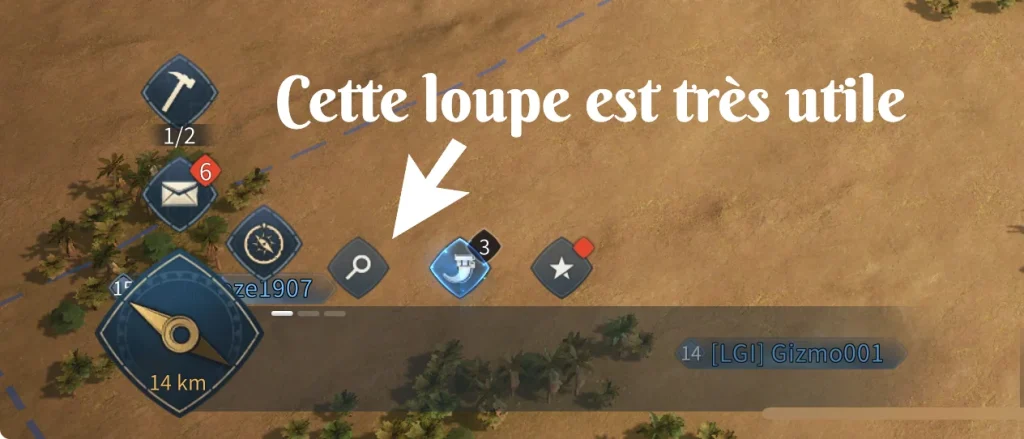 La loupe de recherche dans Age Of Empires Mobile.