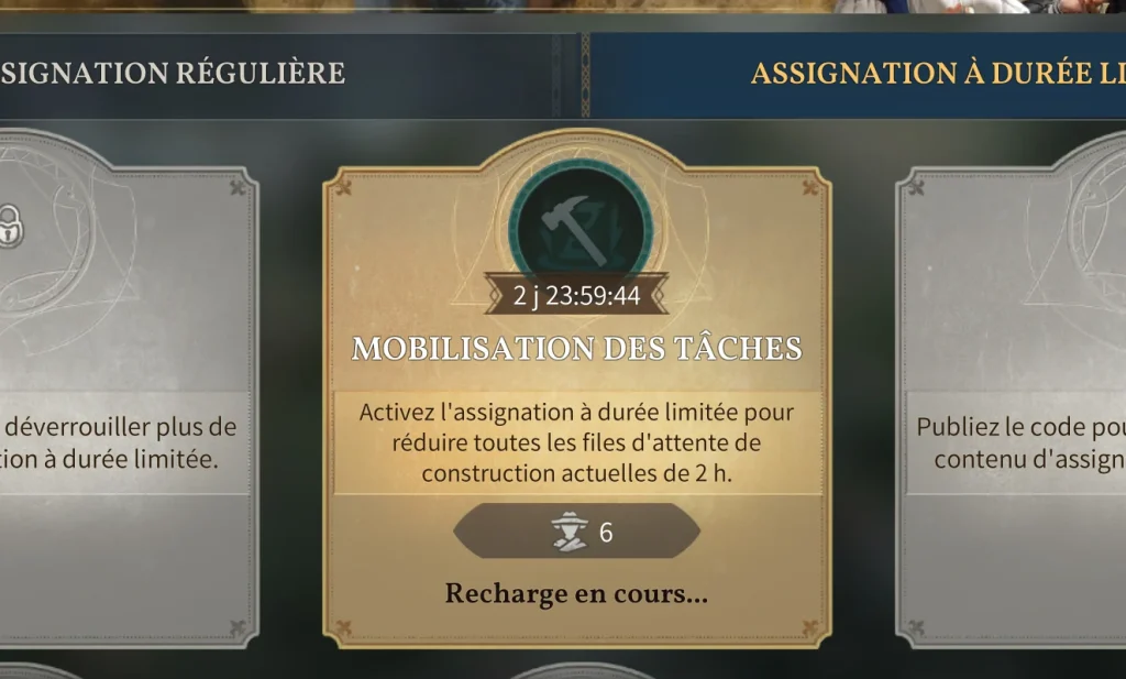 Le mode secondaire présent dans le centre de gestion des villageois dans Age Of Empires Mobile.